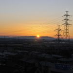 役場屋上から望む初日の出
