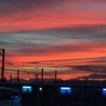 須坂駅前の夕闇